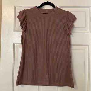 Cute business top with flutter sleeve